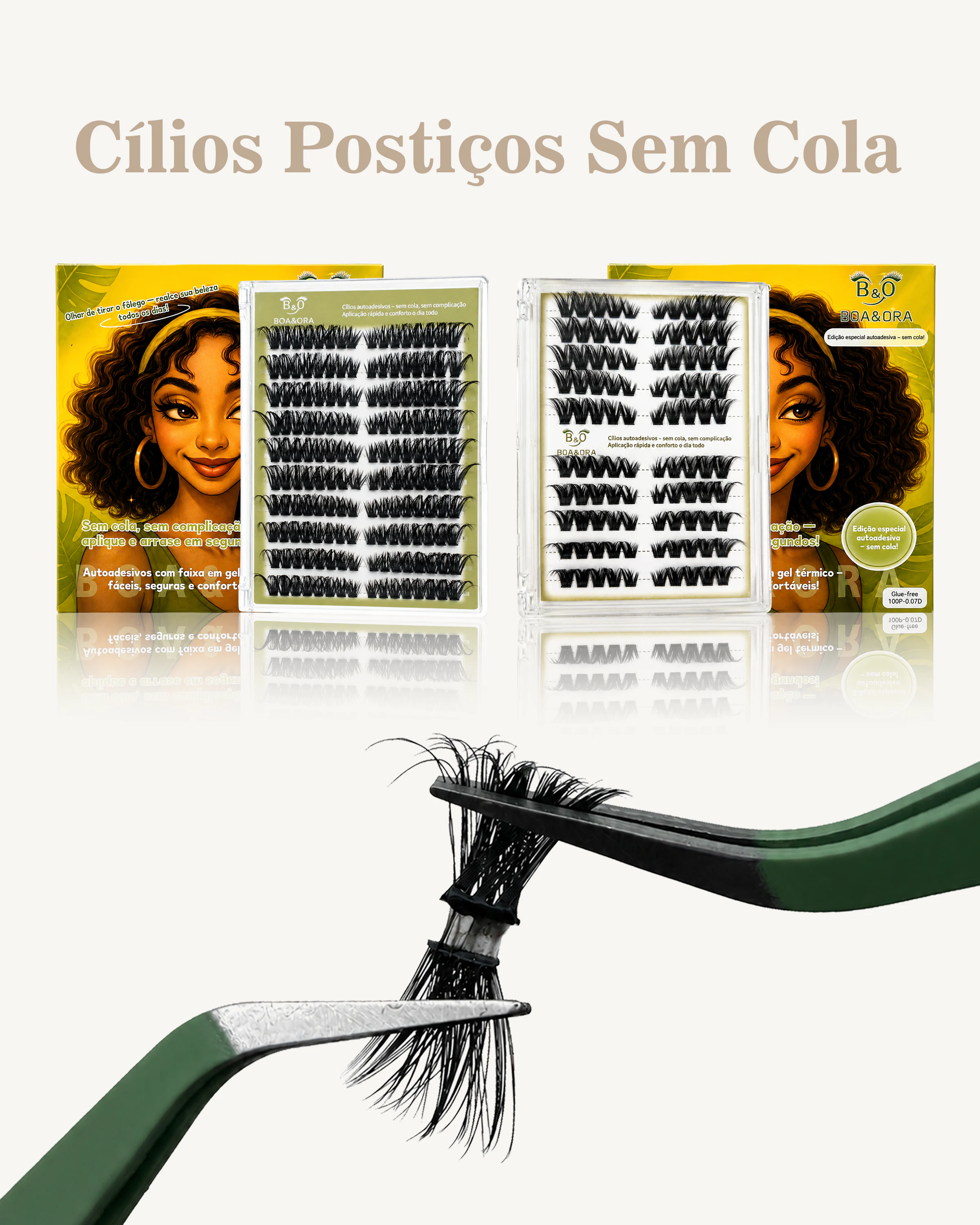 Boaora glueless false lashes in different styles