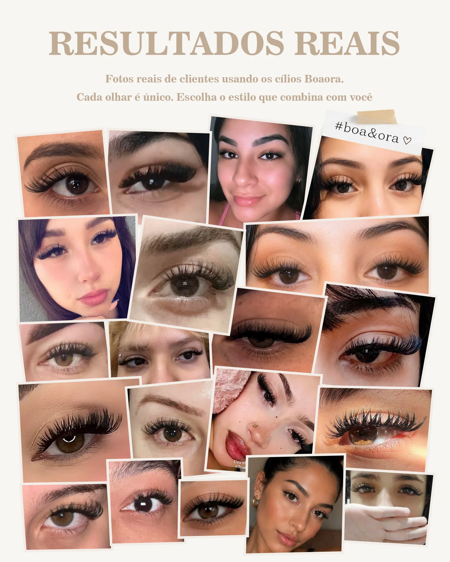 Customers wearing Boaora lashes
